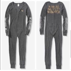 Rare! Sequin VIctoria secret Pink onsie size Medium NWT